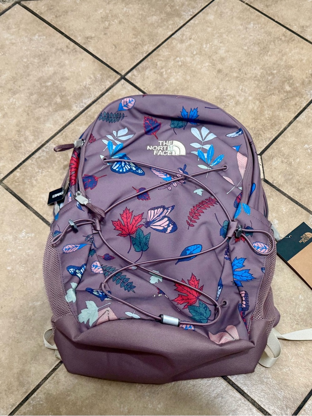 The North Face Purple Floral Backpack